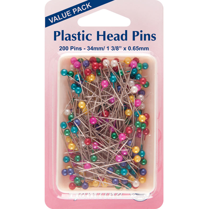 Image of Hemline Plastic Head Pins Nickel