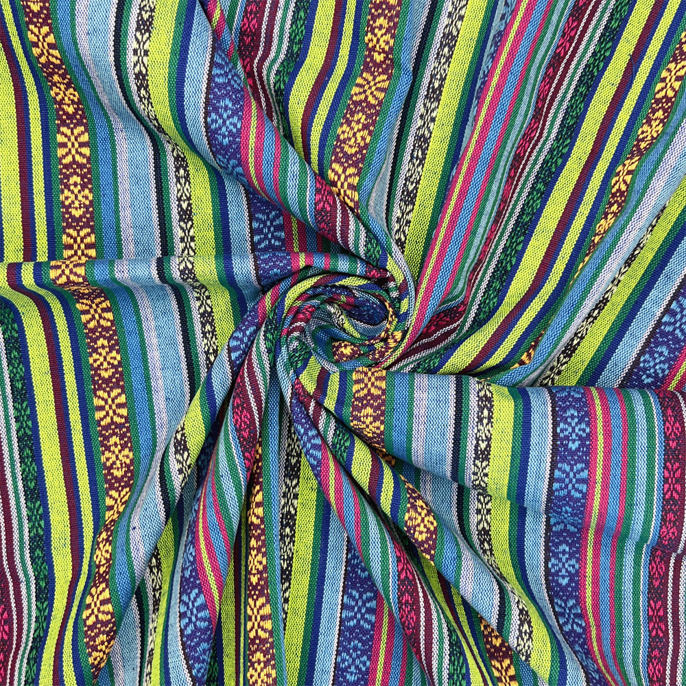 Image of Tapestry Stripe Poly Cotton Fabric 142cm