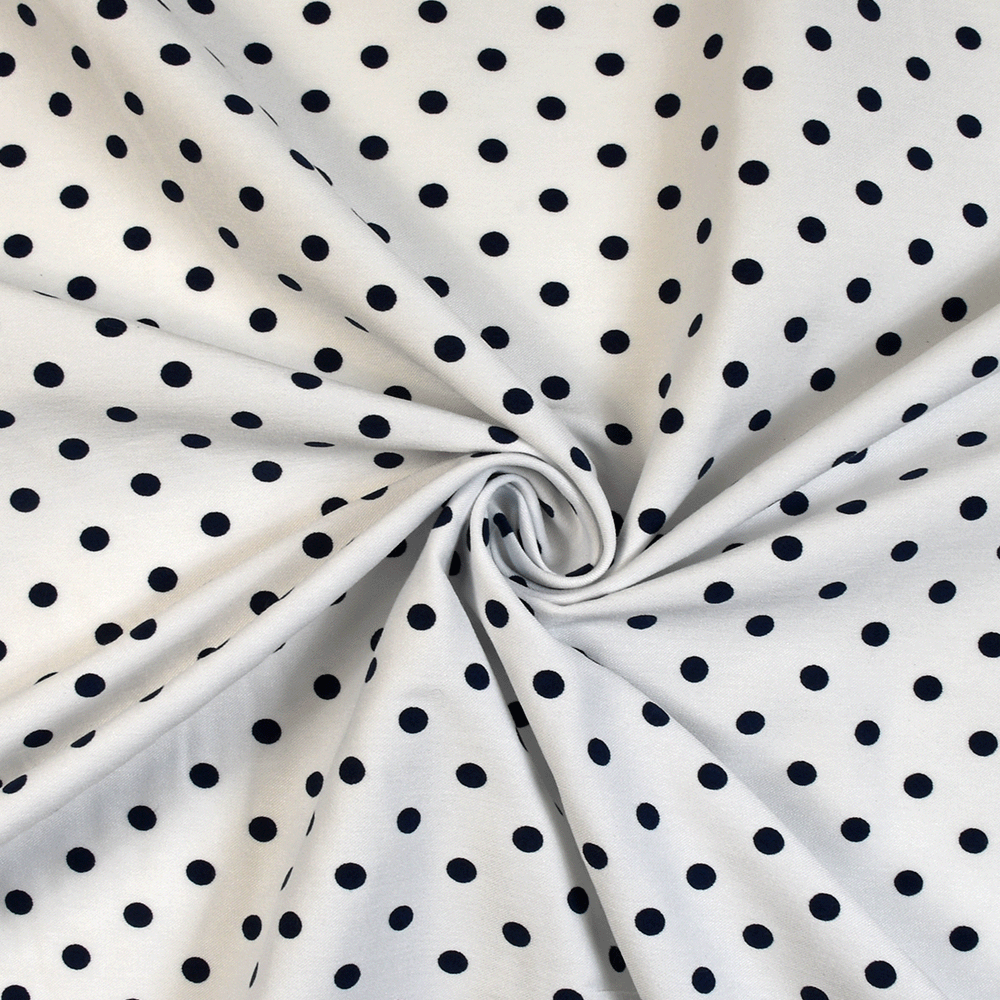Image of Spot Stretch Cotton Twill Fabric 150cm