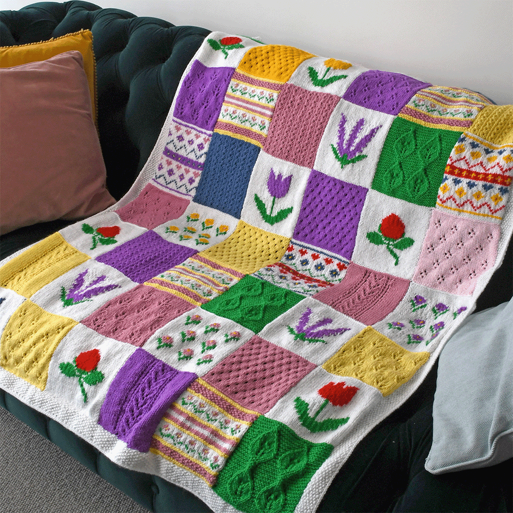 Image of Spring Blanket Knit-Along Kit - Classic Colourway