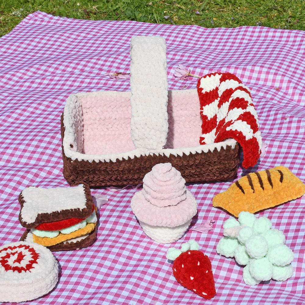Image of Picnic Set Crochet Along by Moonfly's Emporium in James C. Brett Flutterby Chunky
